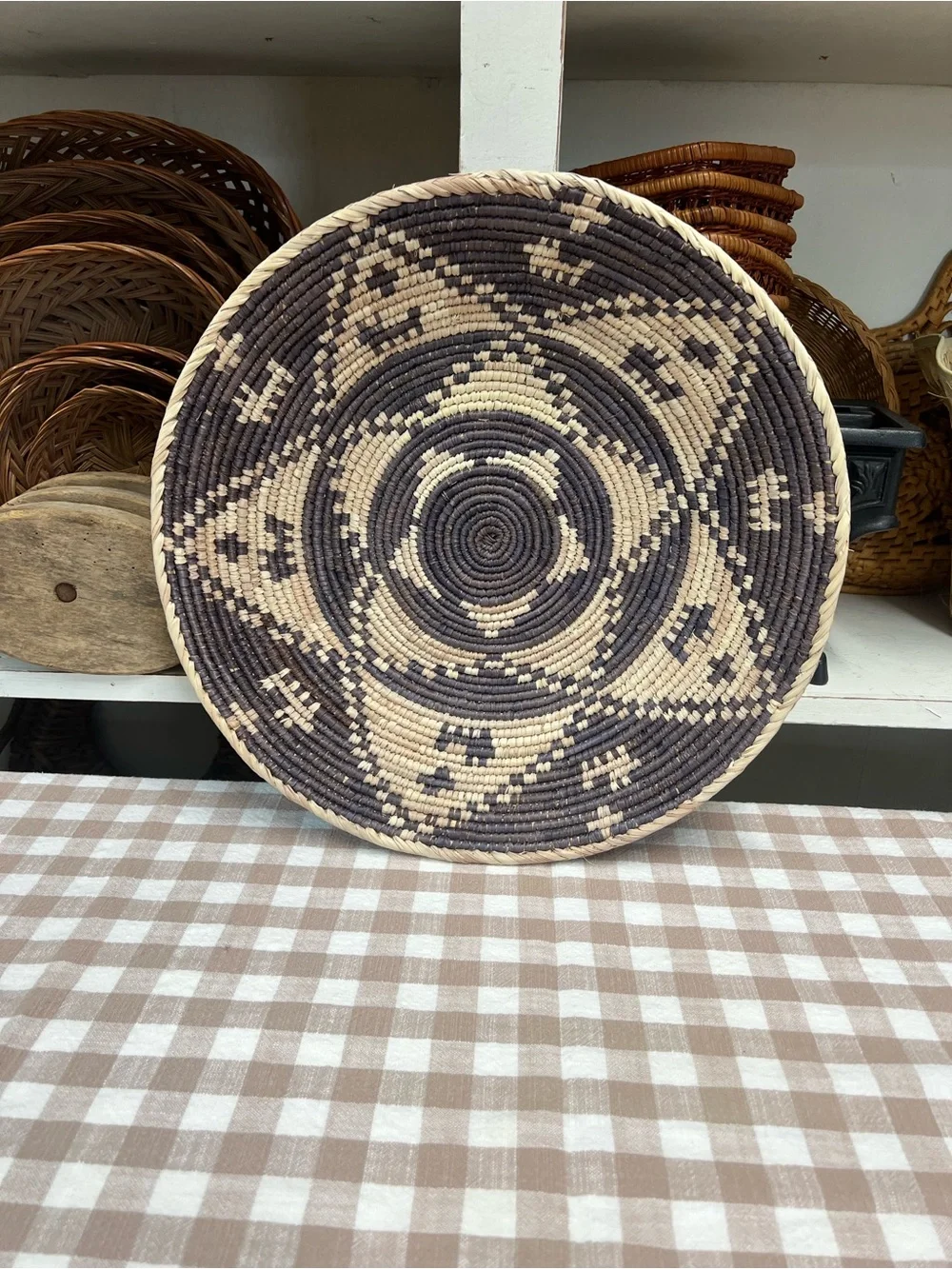 Woven basket bowl decor boho